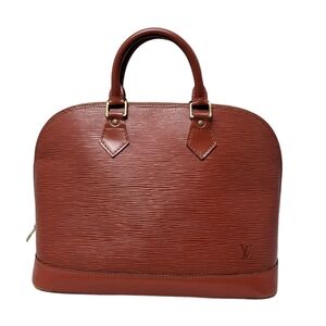 LOUIS VUITTON Vintage Epi Leather Alma PM Double Top Handle Bag with Strap